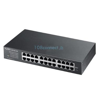 SWITCH (สวิตซ์) ZYXEL 24-Port Gigabit Unmanaged Switch Switch (GS1100-24E) 