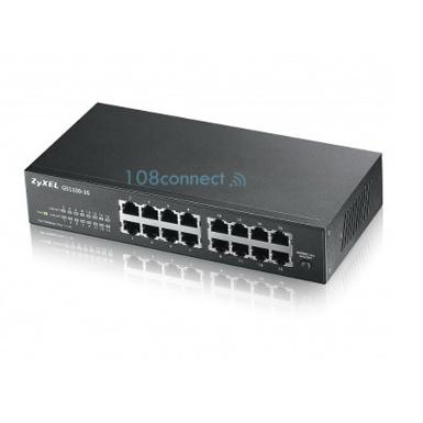 SWITCH (สวิตซ์) ZYXEL 16-Port Gigabit Desktop Switch Rack-mount (GS1100-16) 